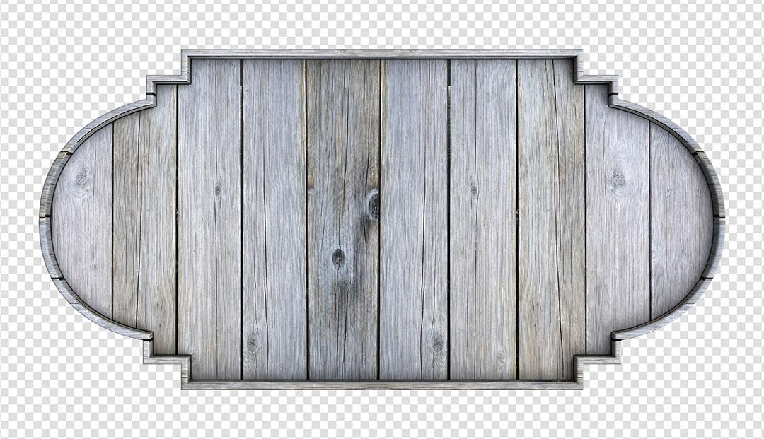 Placa de Madeira 3D Elemento Para Composição PSD