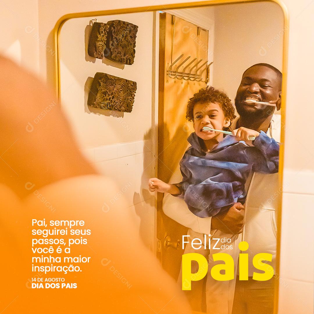 Social Media Feliz Dia Dos Pais 14 de Agosto PSD Editável