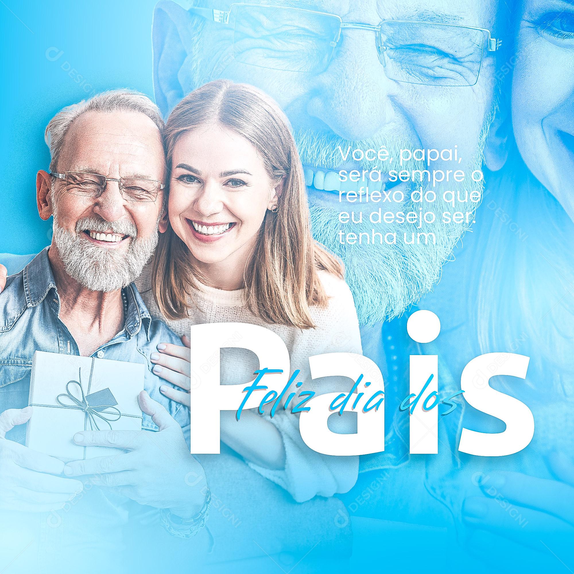 Feliz Dia dos Pais 14 de Agosto Social Media PSD Editável