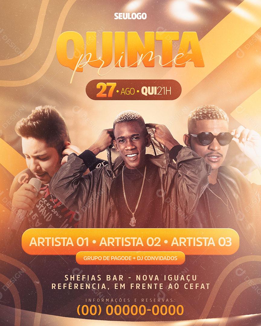 Flyer Story Show Event Quinta Prime Singers Social Media Editable PSD