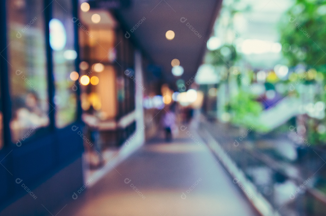 desfocar o fundo do shopping da loja de departamentos.