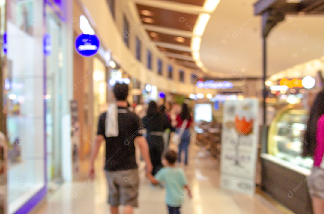 desfocar o fundo do shopping da loja de departamentos.