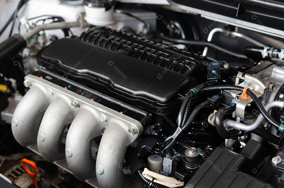 Detalhes do motor de carro novo