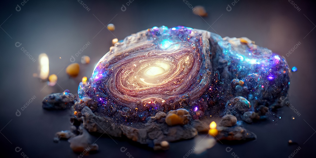 Galáxia céu espaço 3D