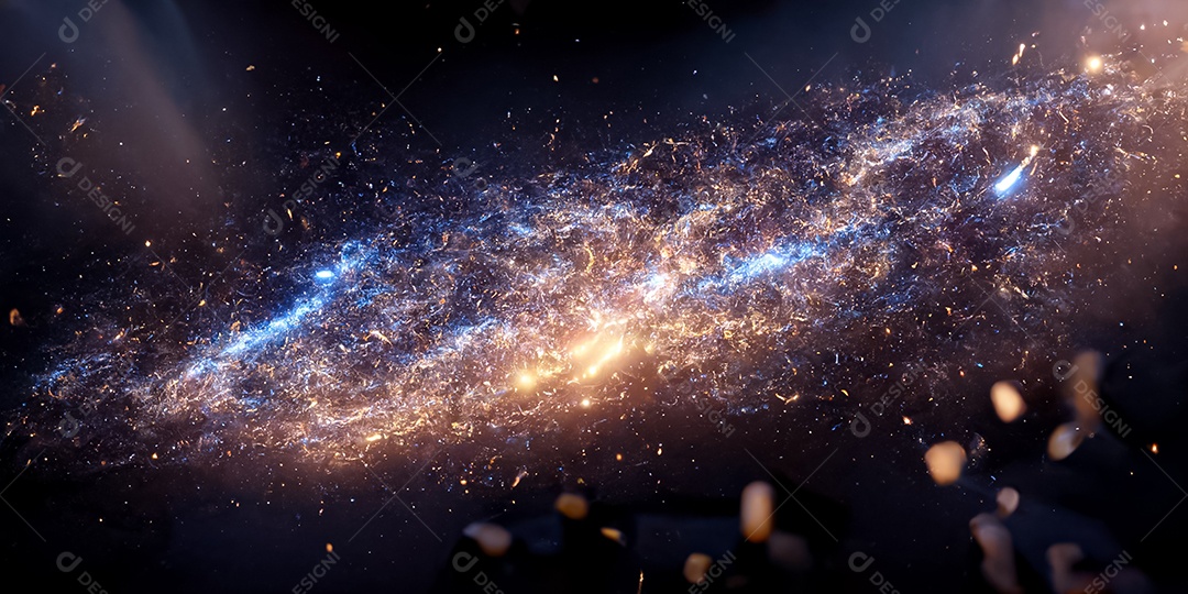 Via Láctea no espaço 3D