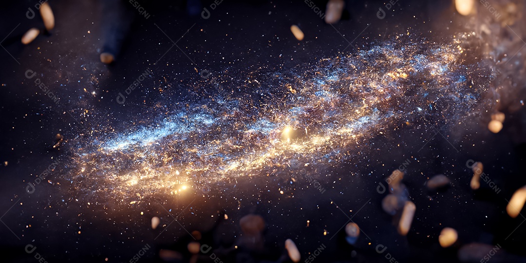 Via Láctea no espaço 3D