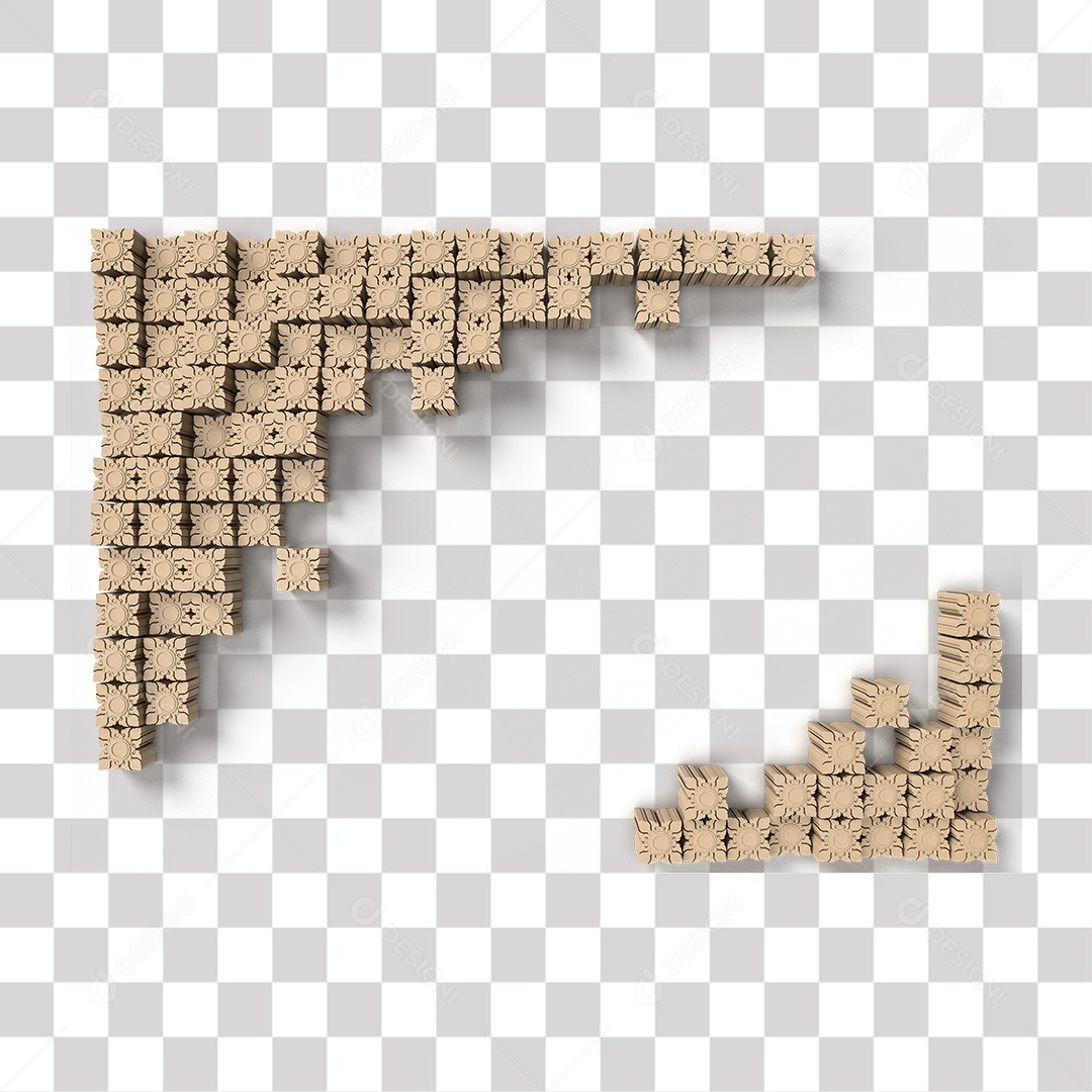 Moldura de Caixa Madeira PNG Transparente