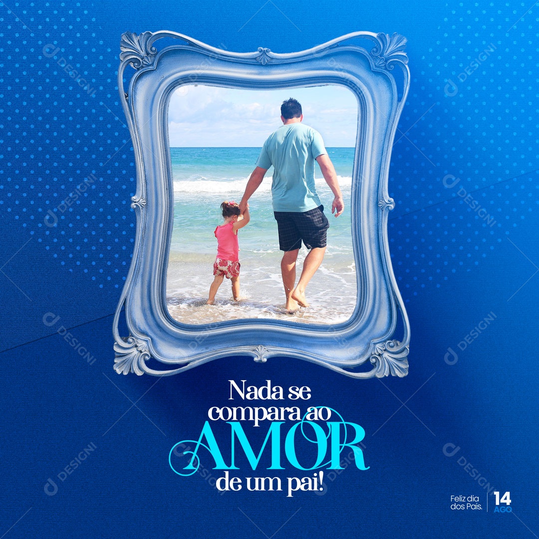 Happy Father's Day August 14th Social Media Editable PSD