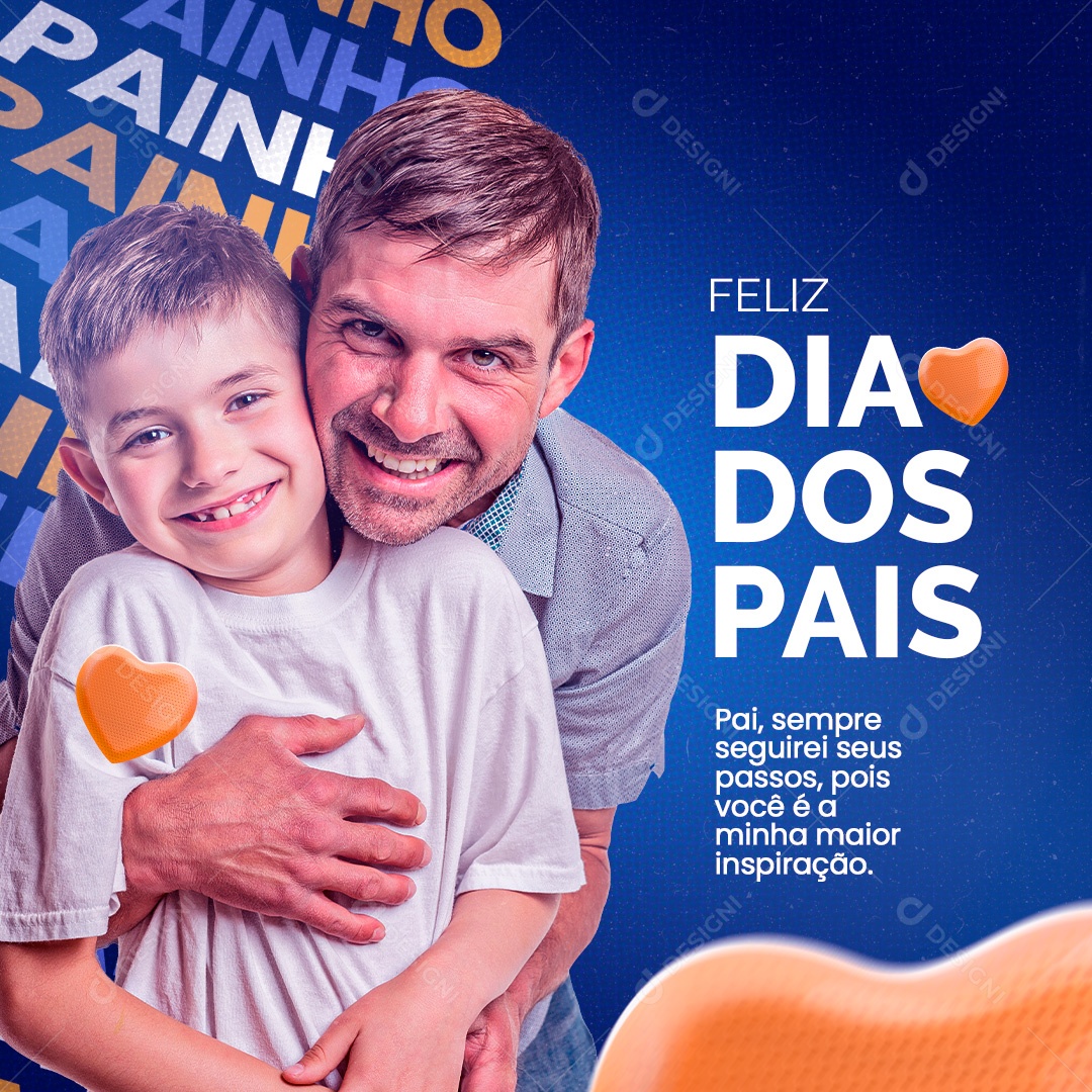 Feliz Dia dos Pais 14 de Agosto Social Media PSD Editável