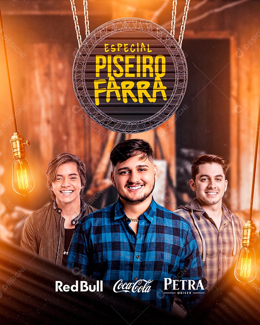 Flyer Especial Piseiro Biu do Piseiro Social Media PSD Editável