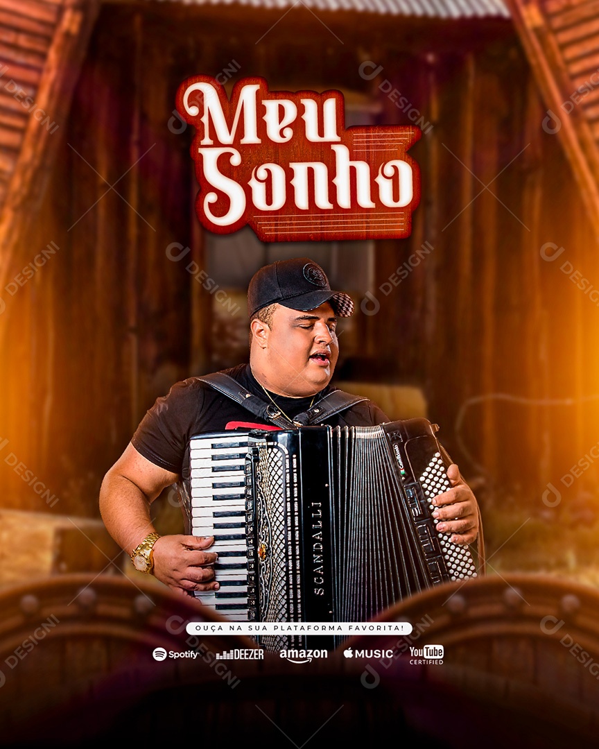 Flyer Show Tarcisio do Acordeon Social Media PSD Editável