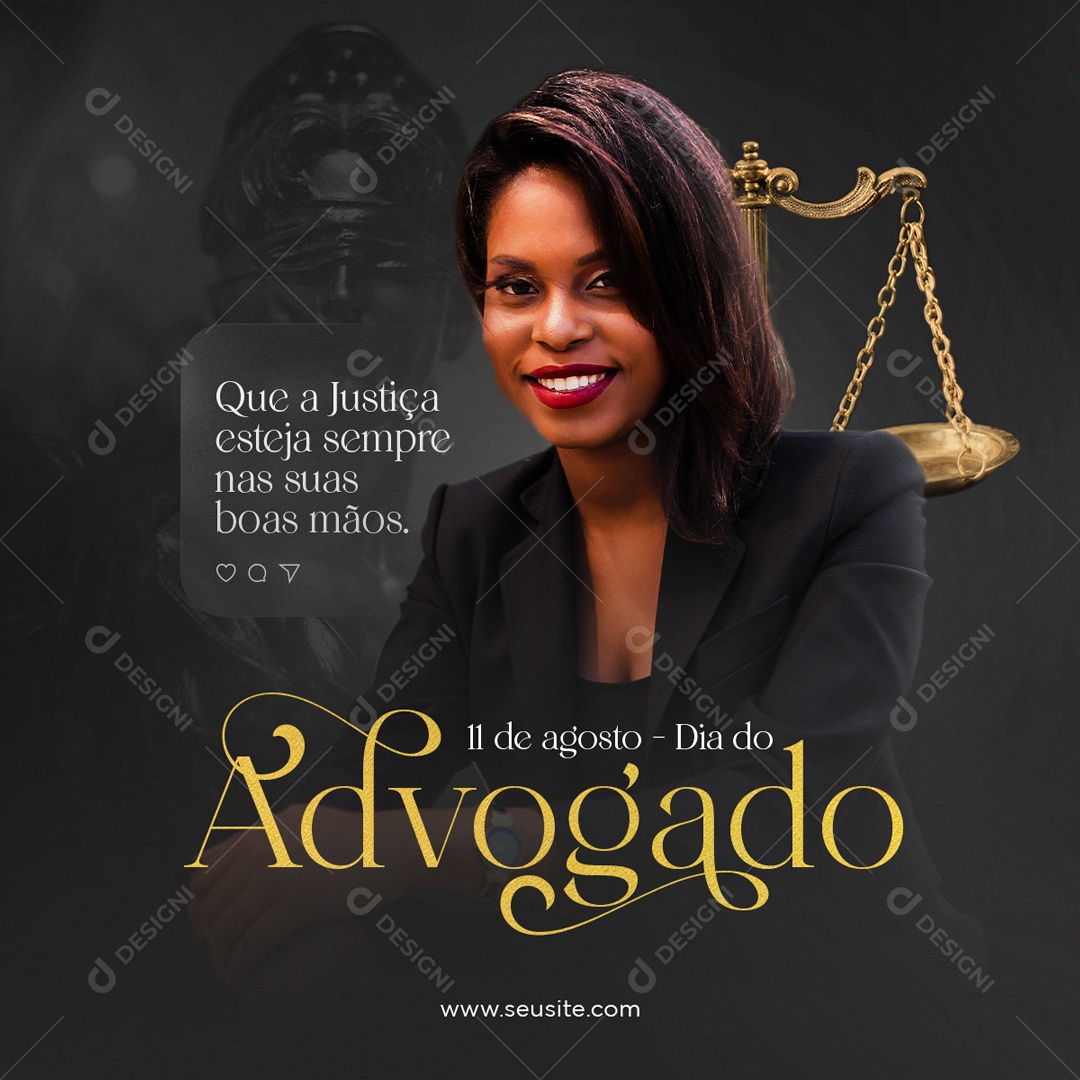Dia 11 De Agosto Dia Do Advogado Social Media PSD Editável