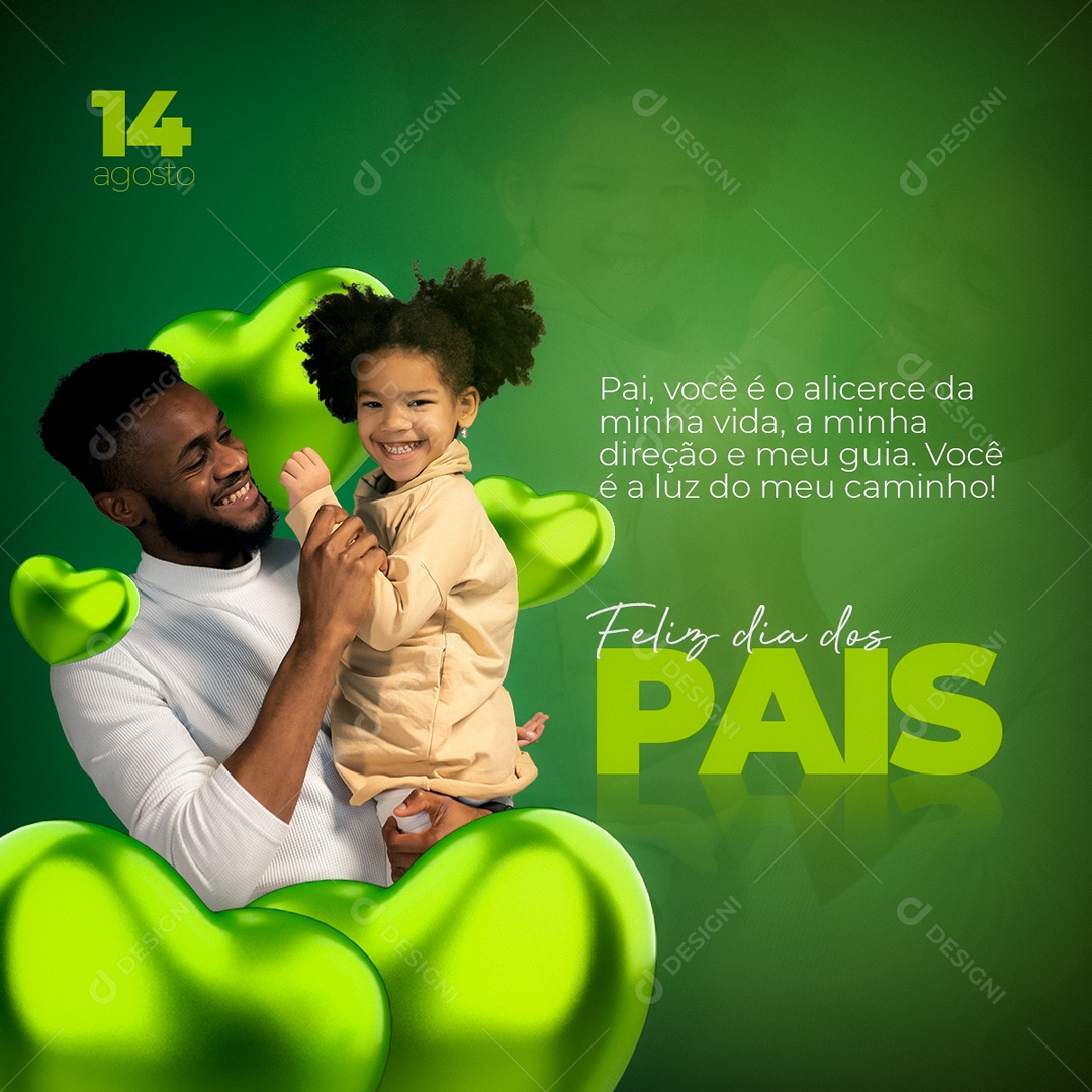 Feliz Dia Dos Pais Data Comemorativa Social Media PSD Editável