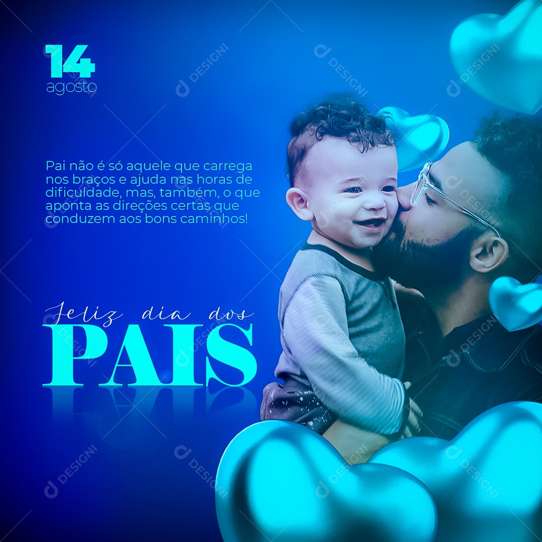 Feliz Dia Dos Pais Data Comemorativa Social Media PSD Editável