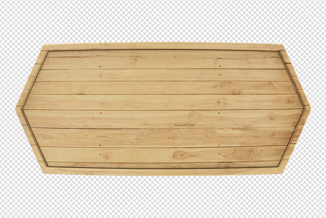 Wooden Board 3D Element For Compositing PSD