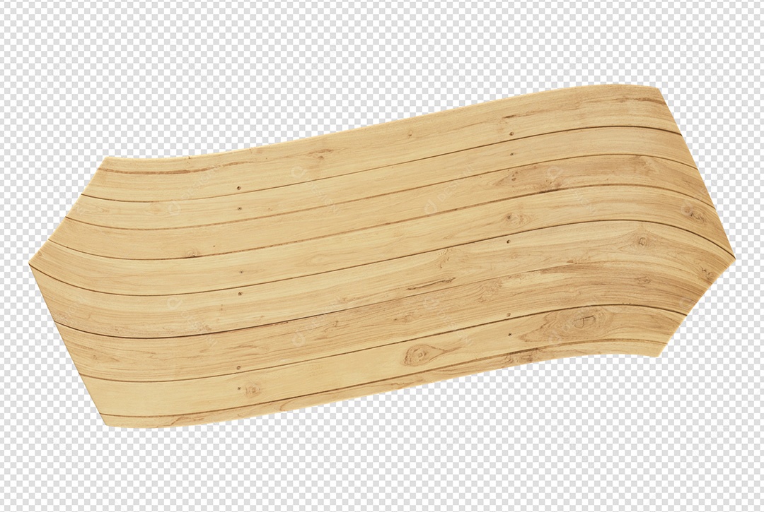 Placa de Madeira 3D Elemento Para Composição PSD