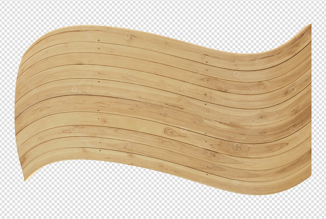 Placa de Madeira 3D Elemento Para Composição PSD