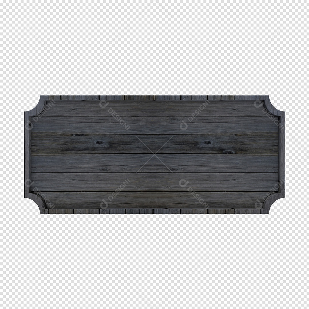 Placa de Madeira escura 3D Elemento Para Composição PSD