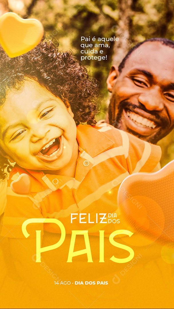 Story Feliz Dia dos Pais 14 de Agosto Pai Meu Orgulho Social Media PSD Editável