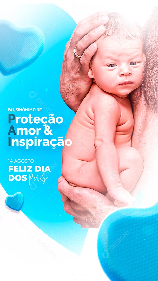 Feliz Dia dos Pais 14 de Agosto Social Media PSD Editável