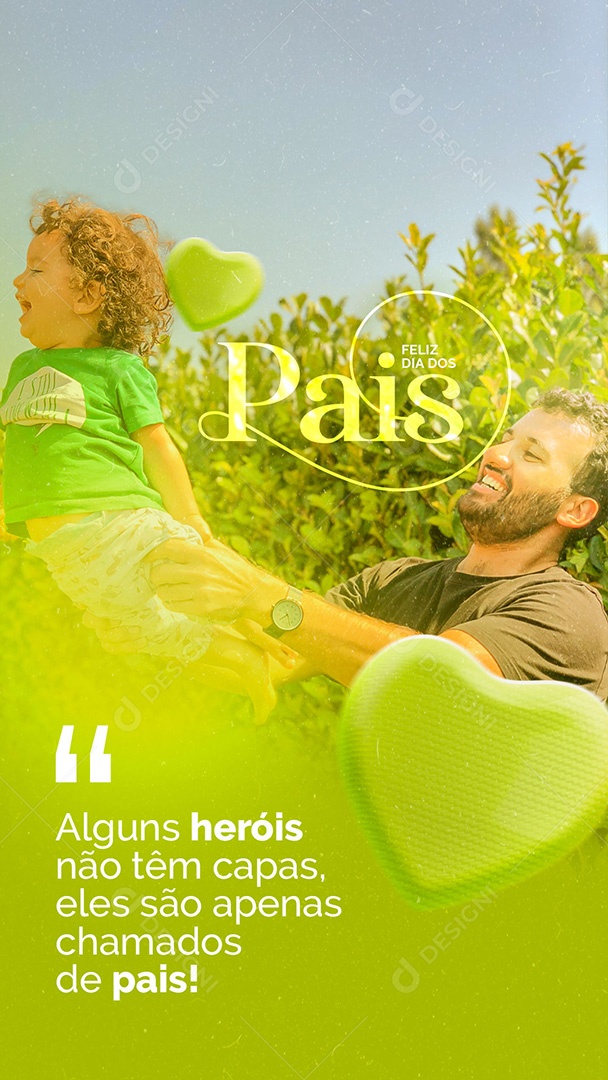Story Pai Heróis sem Capas Feliz Dia dos Pais Social Media PSD Editável