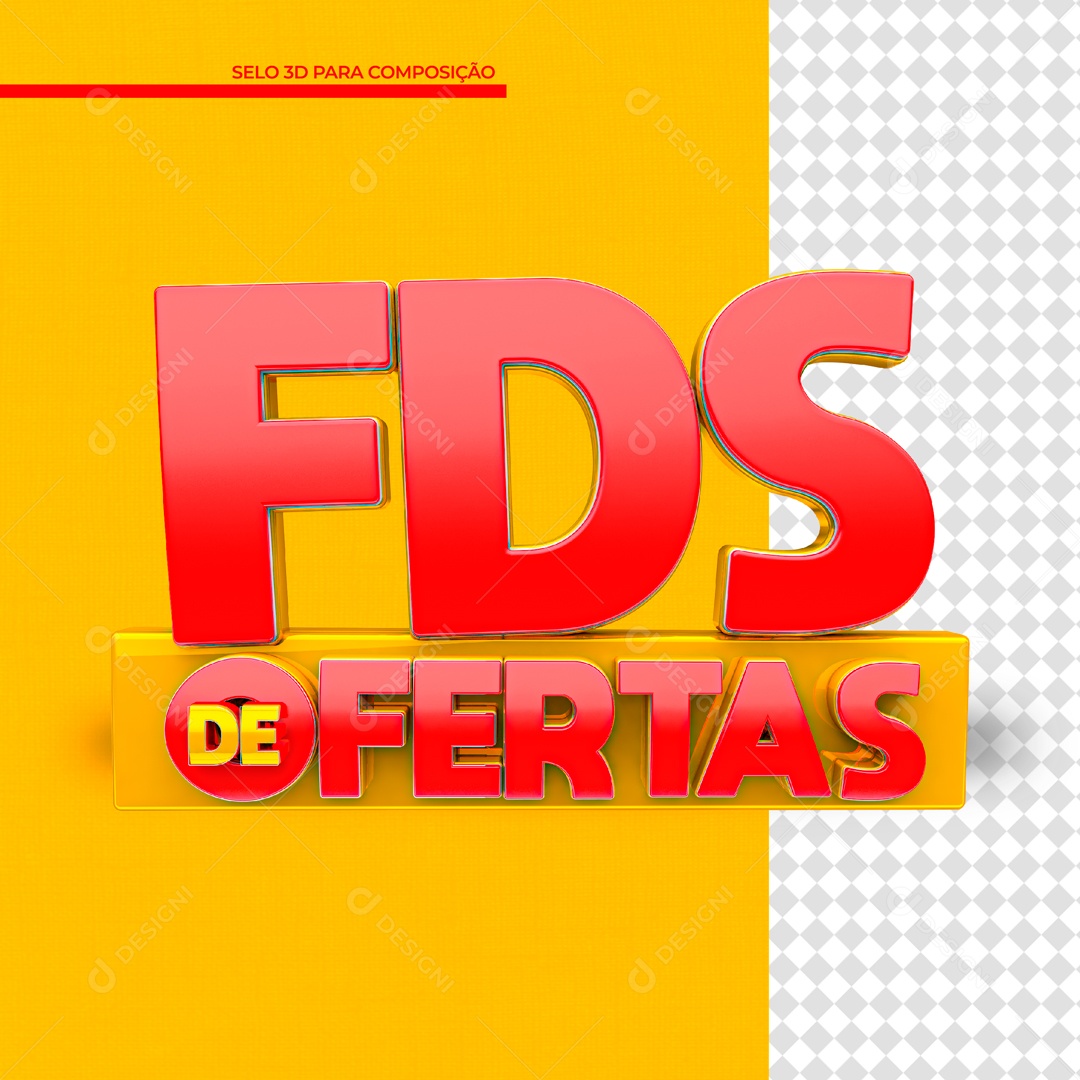 Selo 3D Para Composição Fim De Semana De Ofertas PSD