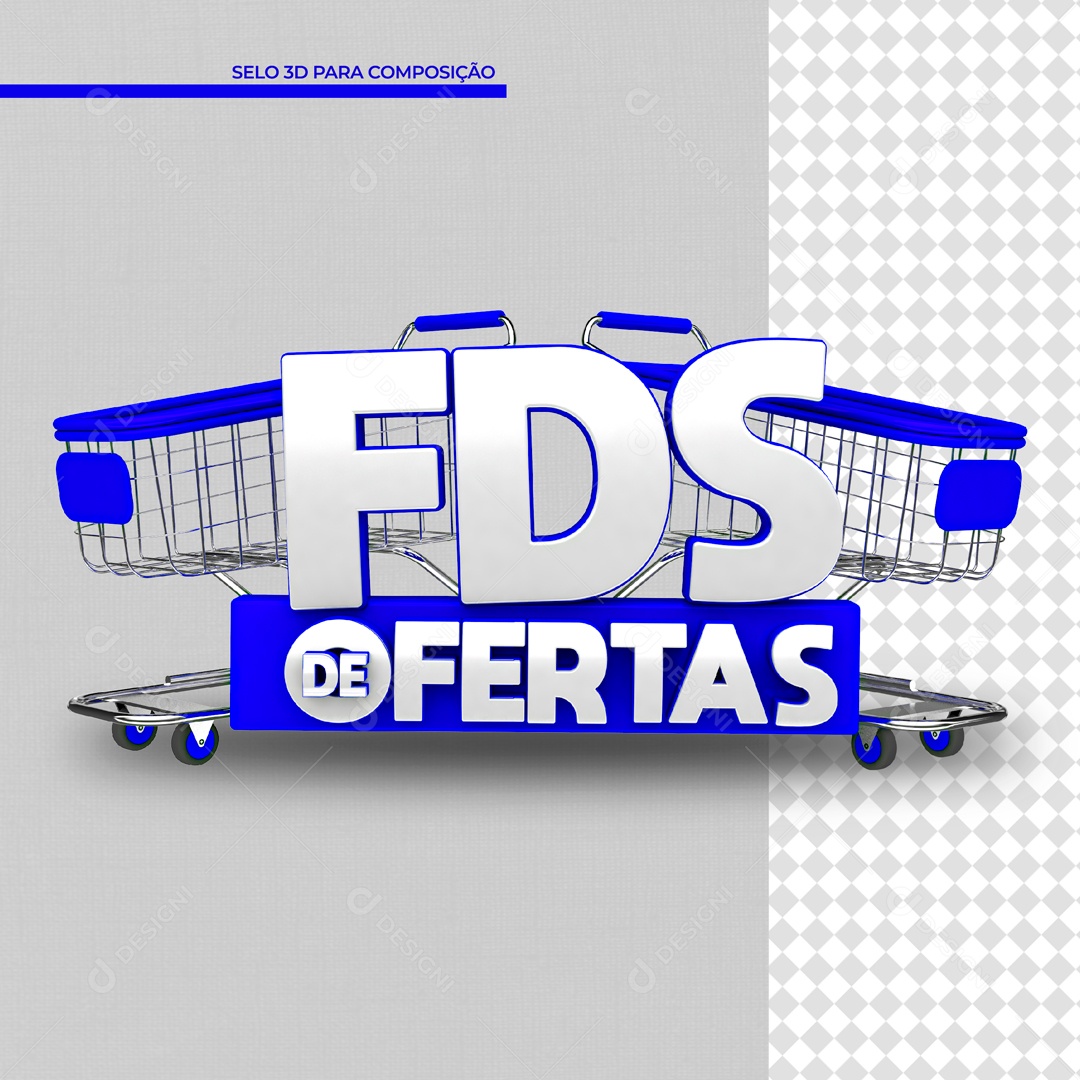 Selo 3D Para Composição Fim De Semana De Ofertas PSD
