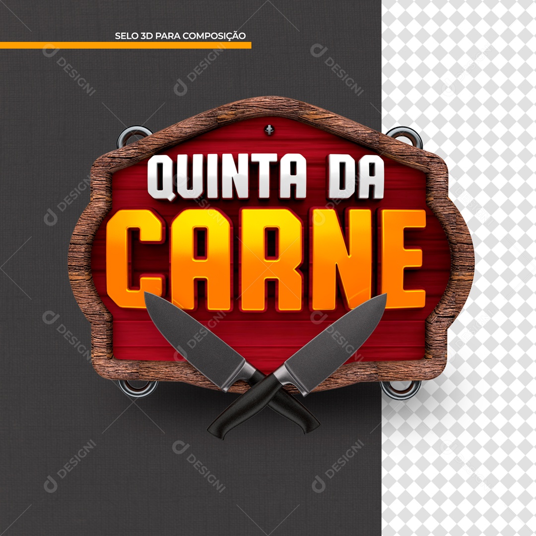 Selo 3D Para Composição Quinta Da Carne PSD