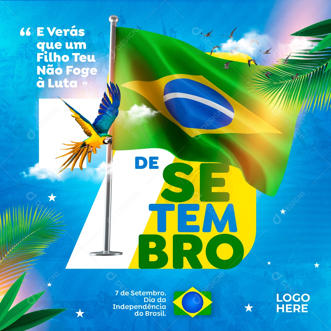 Independência Do Brasil 7 De Setembro Social Media PSD Editável