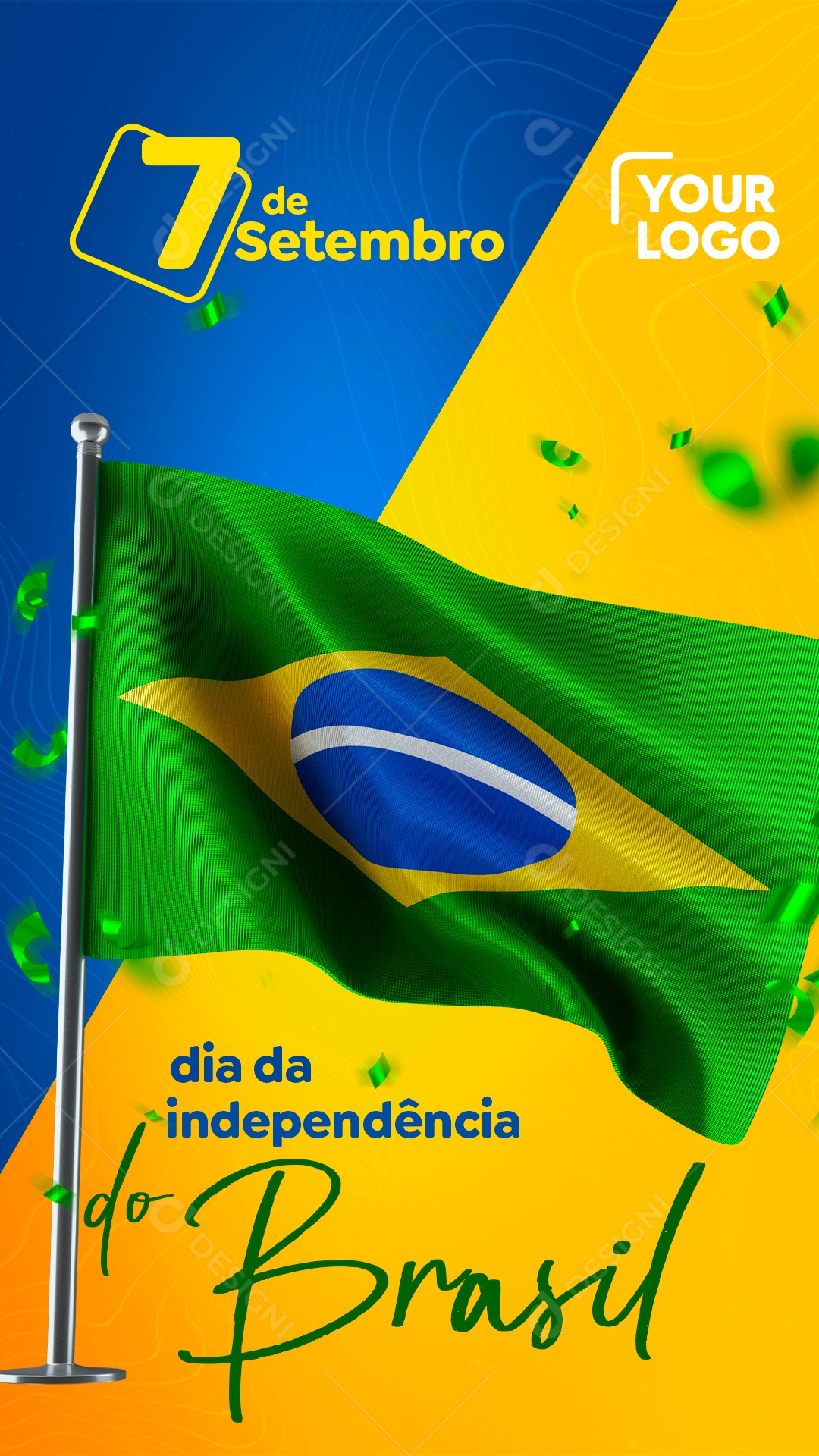Dia 7 De Setembro Independência Do Brasil Social Media PSD Editável