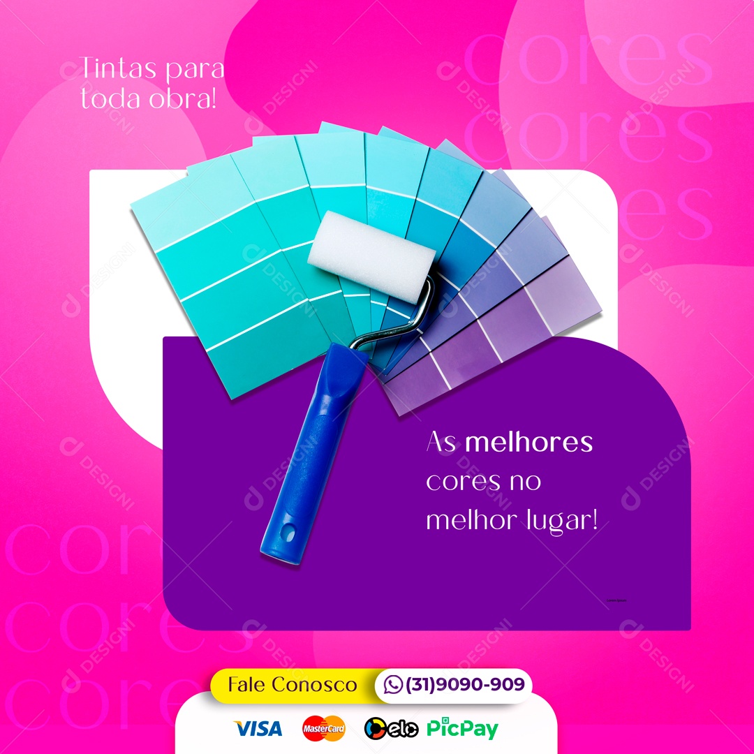 AS Melhores Cores Você Encontra Aqui Social Media PSD Editável