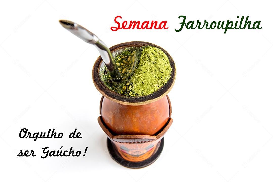 Chá de erva-mate tradicional, chimarrão gaúcho do sul do Braz