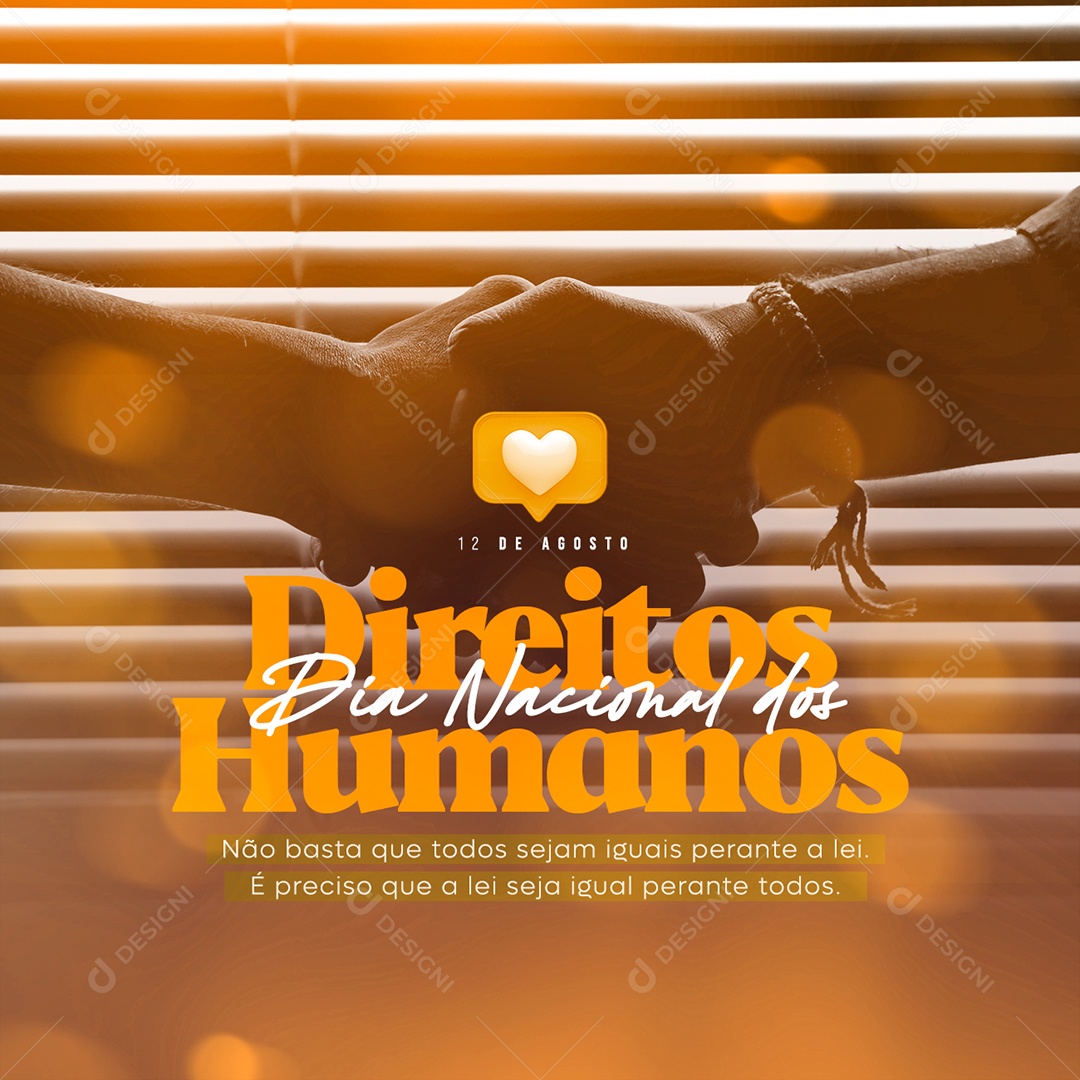 Não basta que todos sejam iguais Dia Nacional dos Direitos Humanos Social Media PSD Editável