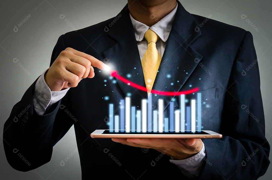 Gráfico de toque de tablete digital
