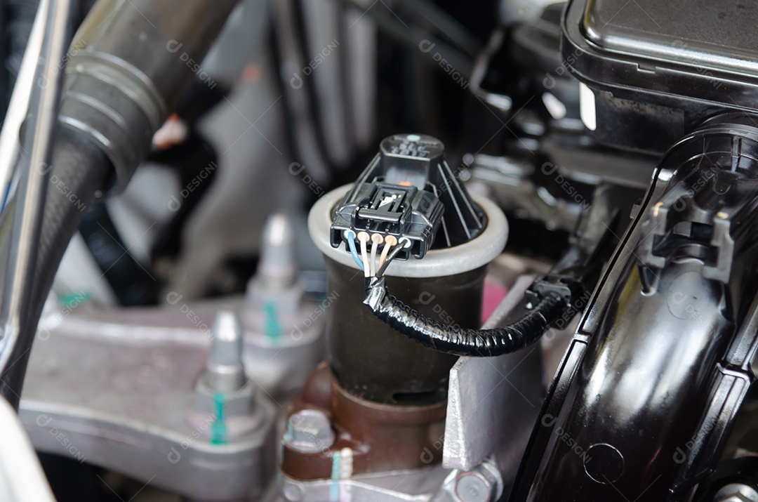 Feche dos carros do motor de detalhe.