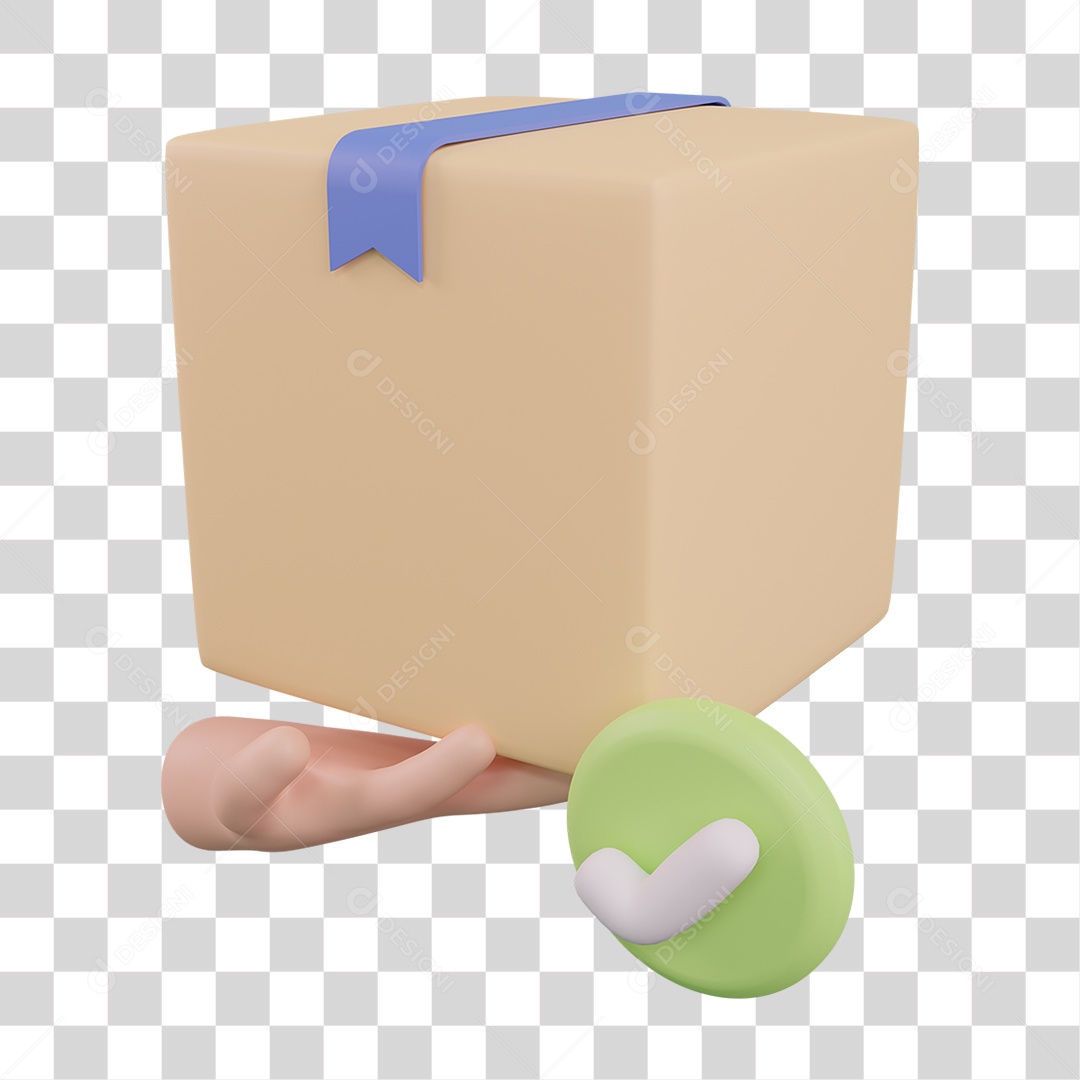 Caixa de Mercadorias Entregue PNG Transparente