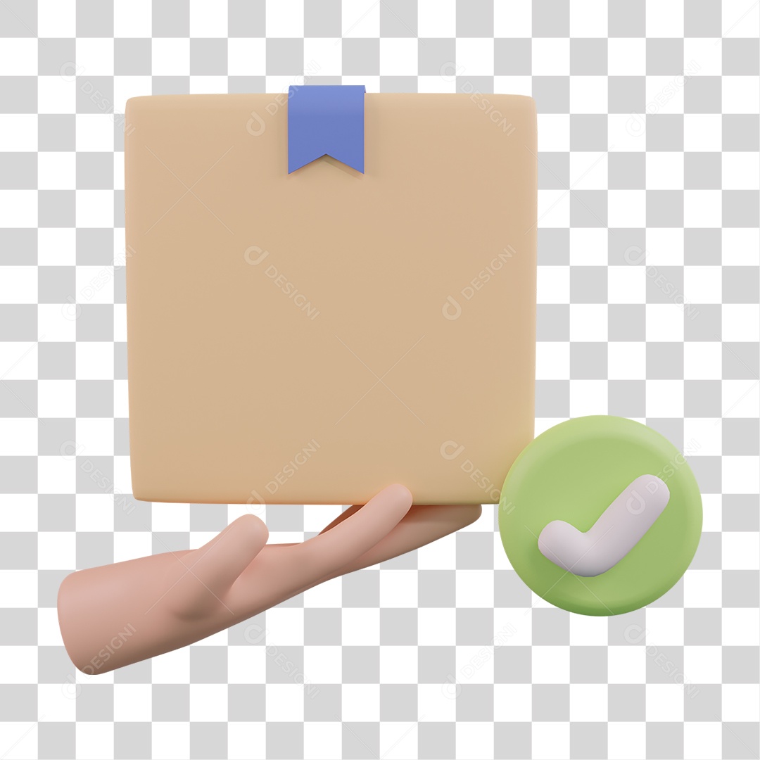 Caixa de Mercadorias Entregue PNG Transparente