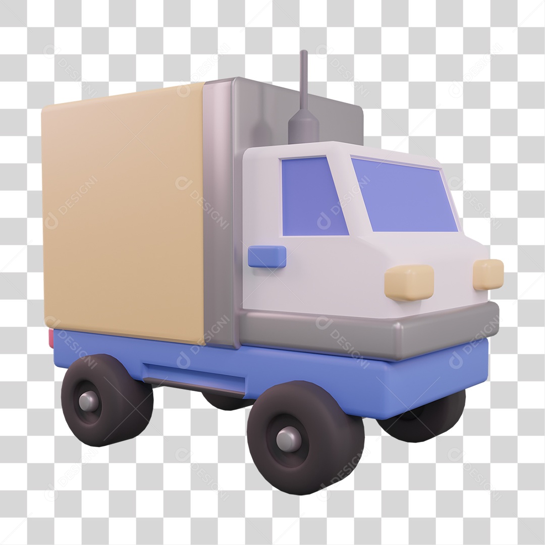 Caminhão de Entregas Delivery PNG Transparente