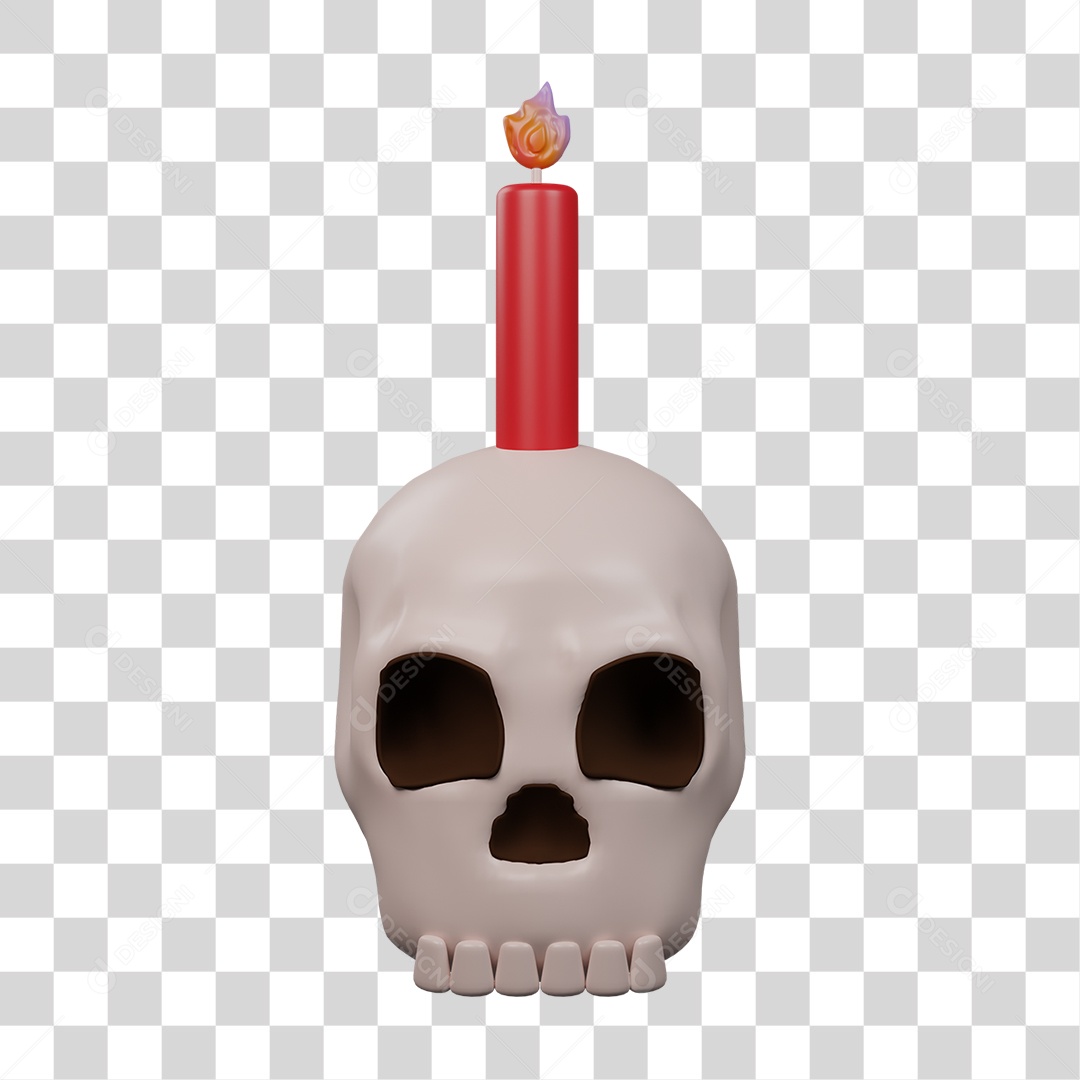 Crânio Caveira Fogo PNG Transparente