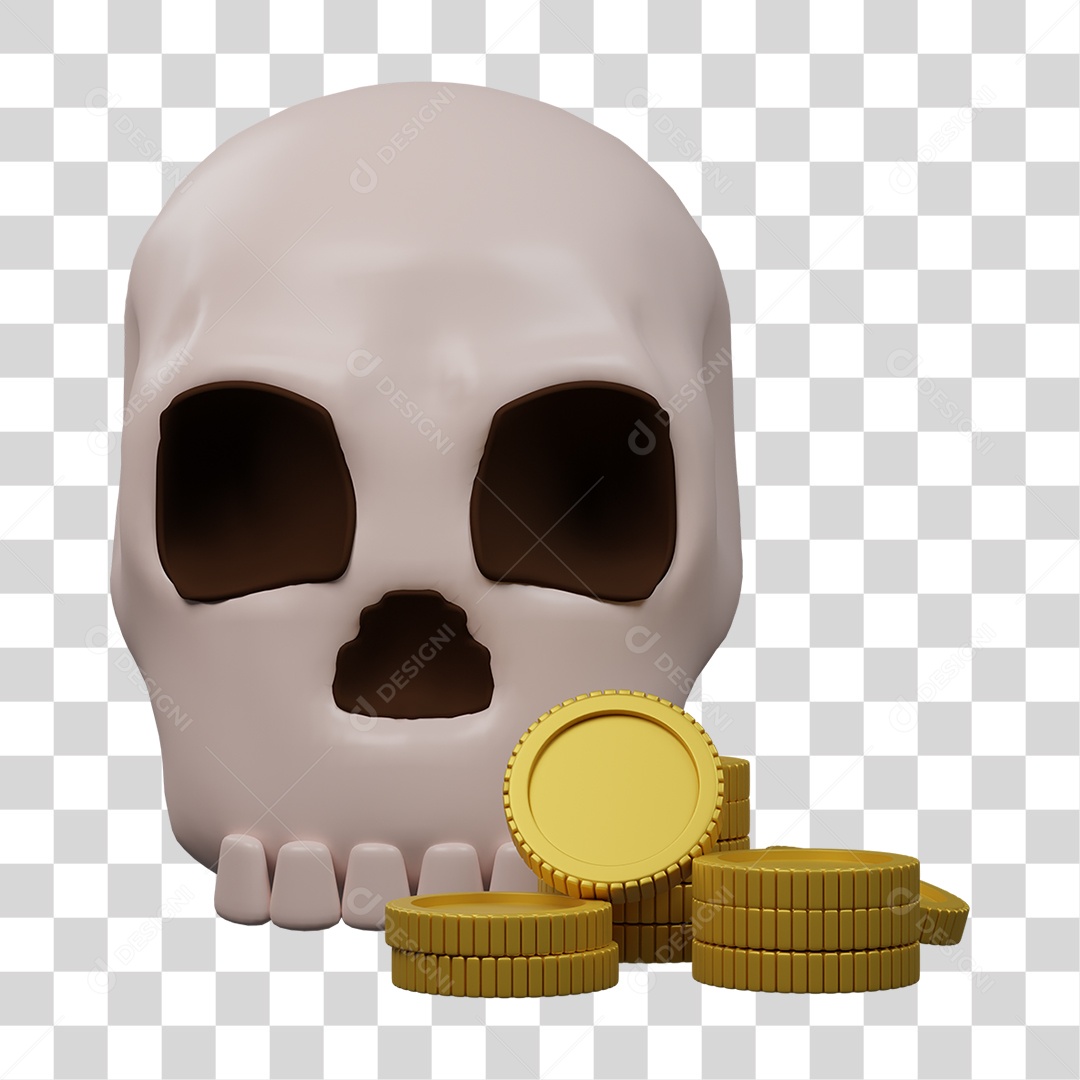 Crânio Caveira  Moedas PNG Transparente