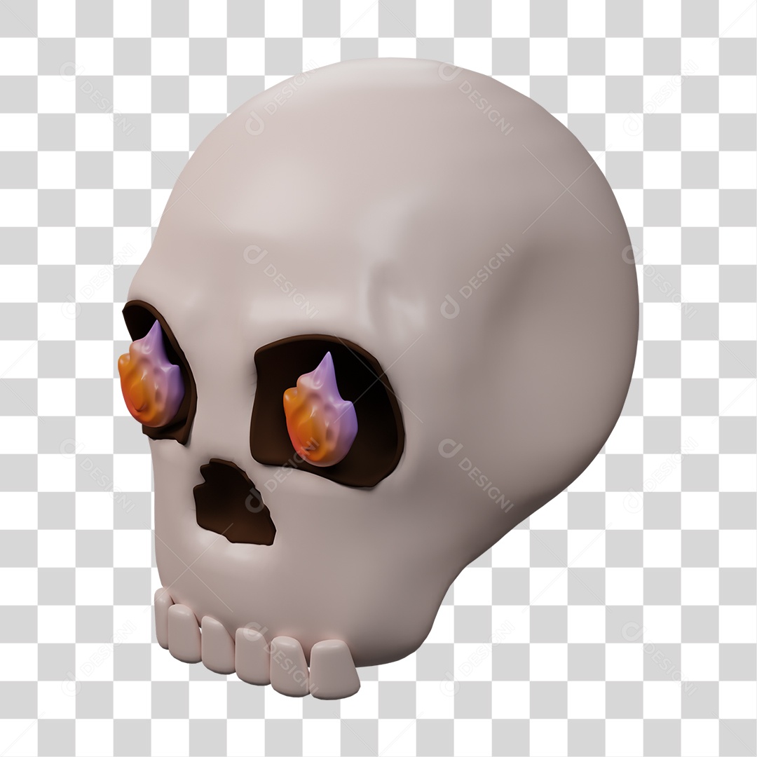 Crânio Caveira PNG Transparente