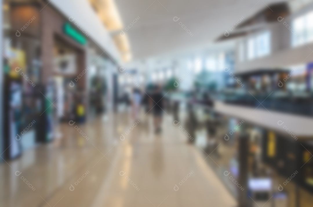 Desfoque as pessoas andando no shopping para uso em segundo plano.