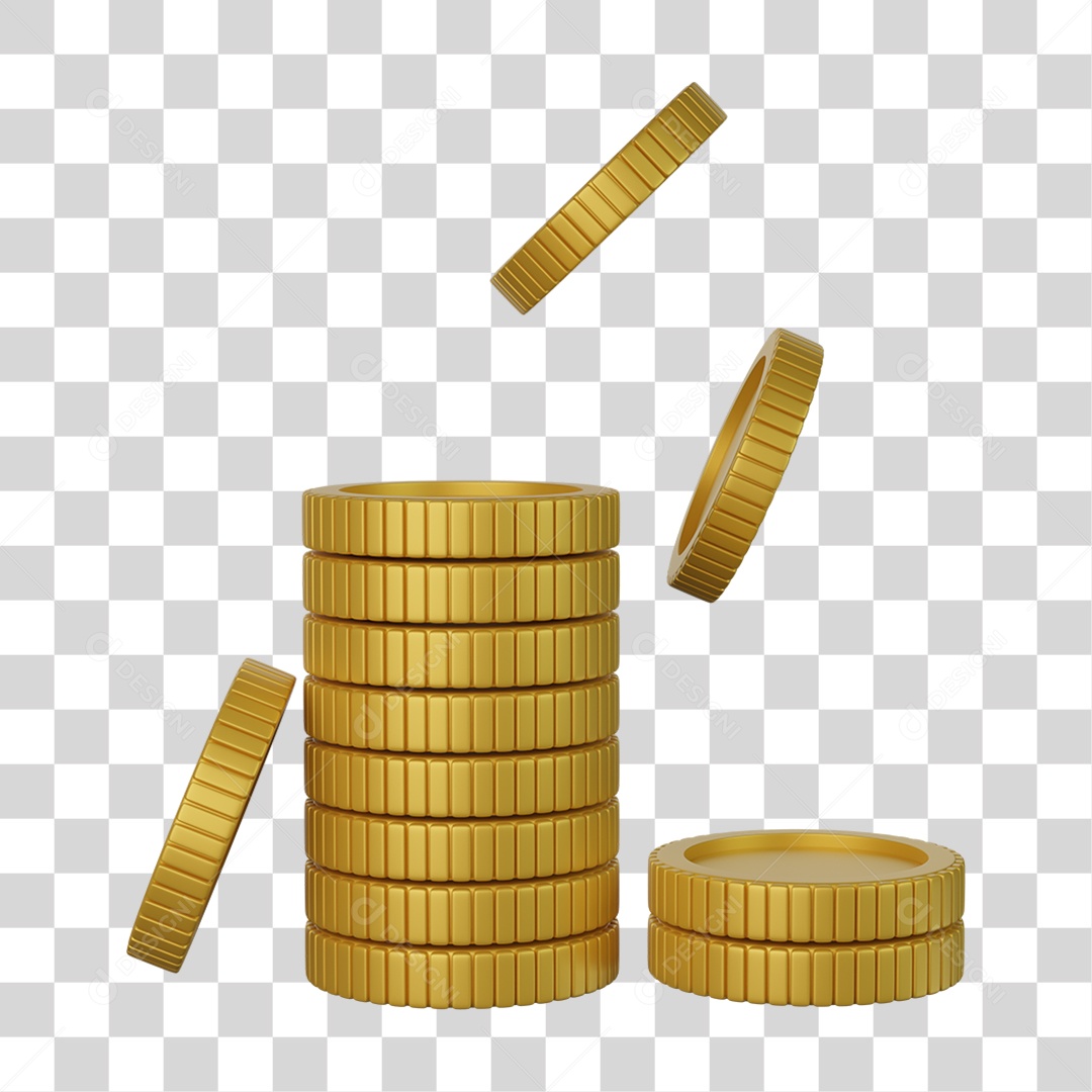 Investimentos Moedas PNG Transparente