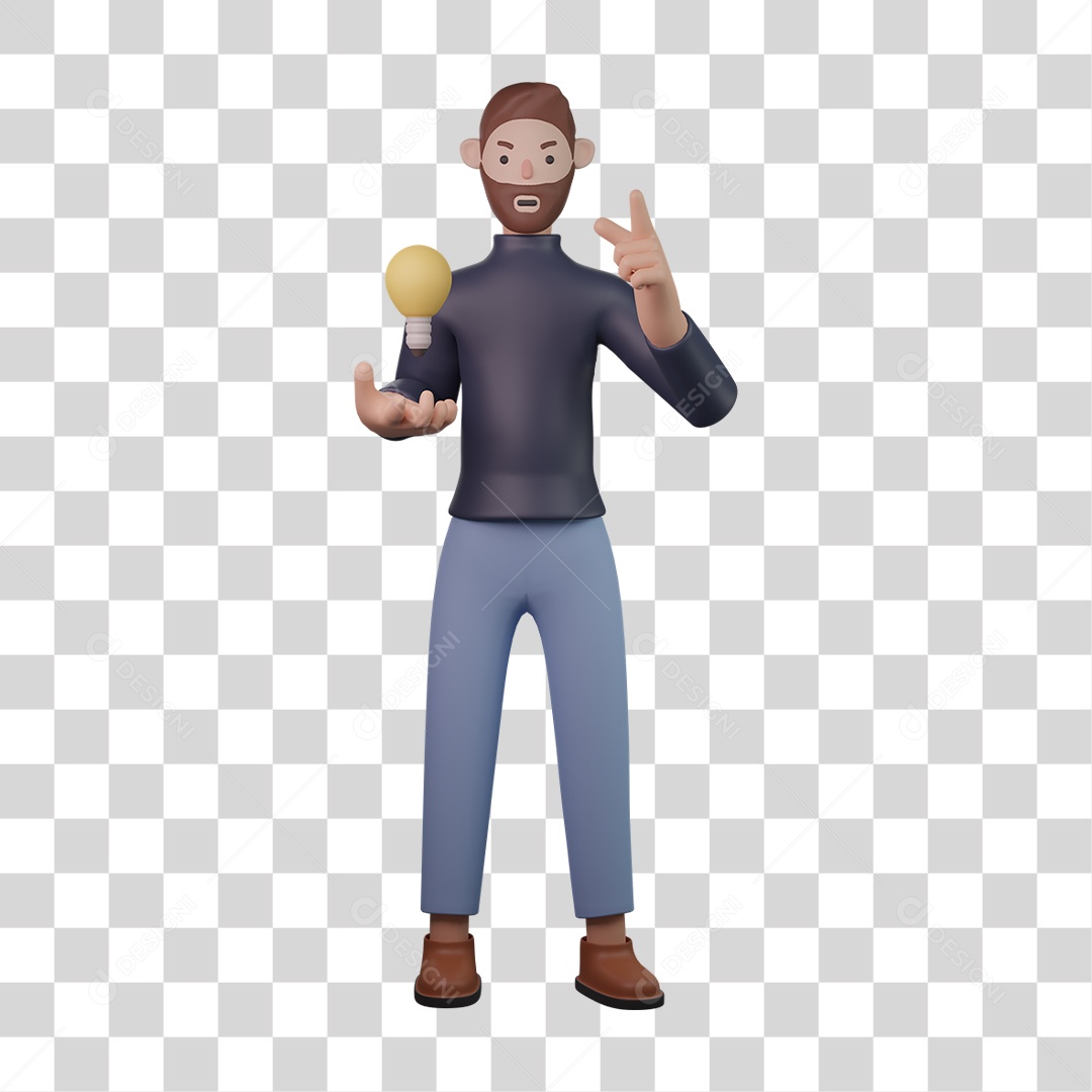 Homem Empresário de Casaco Preto PNG Transparente