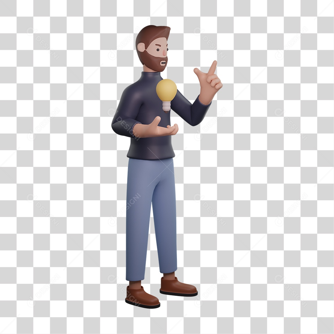 Homem Empresário de Casaco Preto PNG Transparente