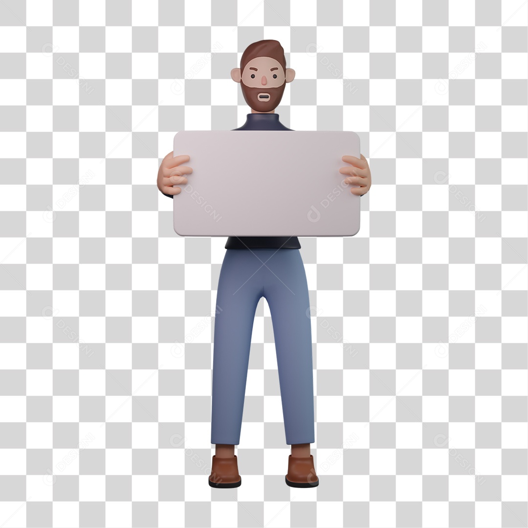 Homem Empresário de Casaco Preto PNG Transparente