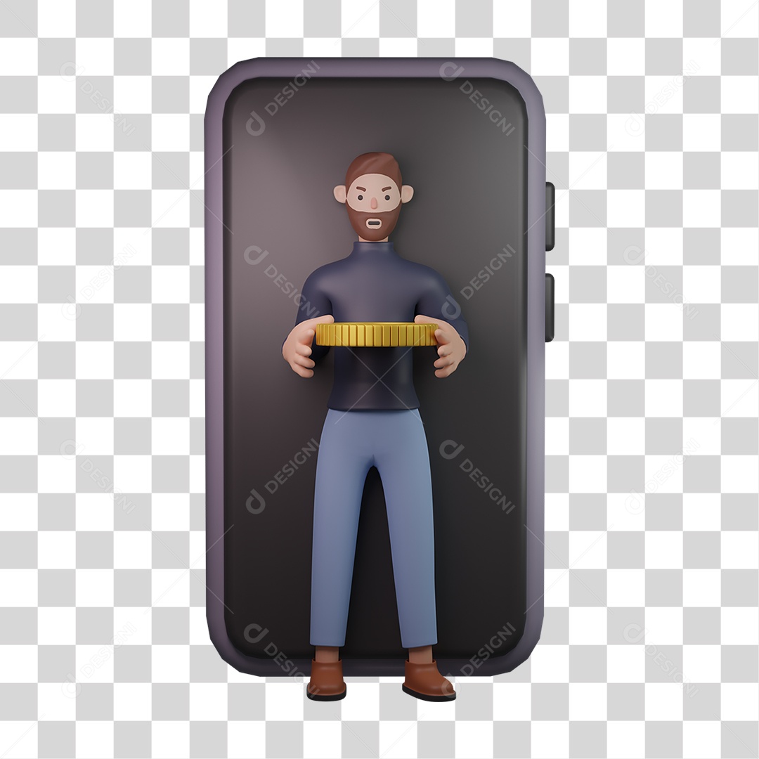 Homem Empresário de Casaco Preto PNG Transparente