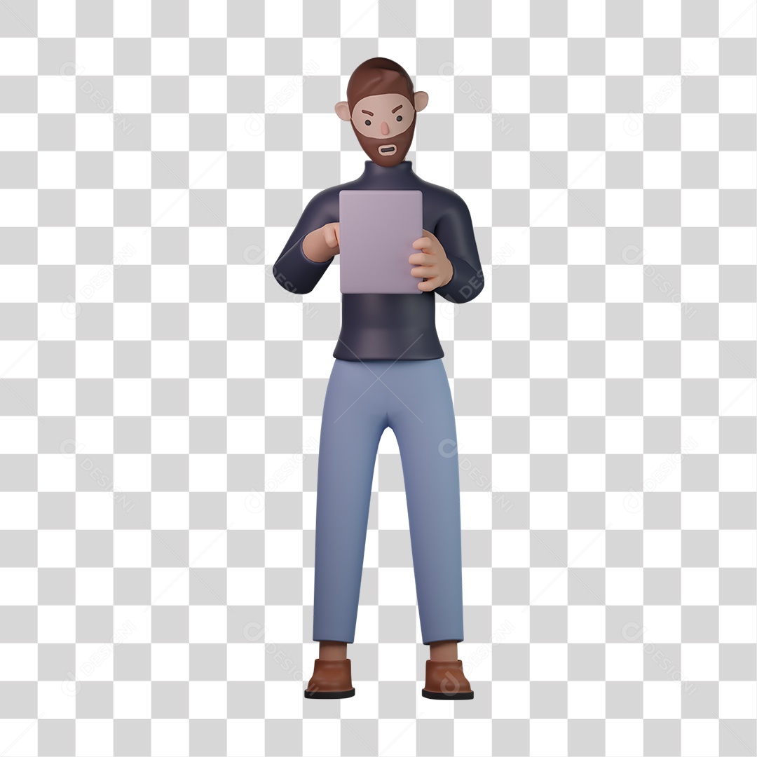 Homem Empresário de Casaco Preto PNG Transparente