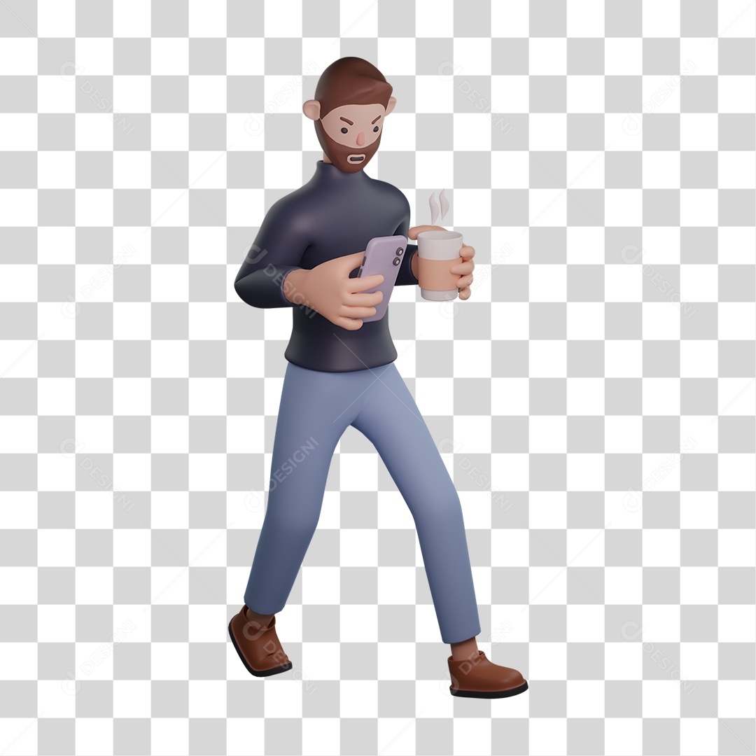 Homem Empresário de Casaco Preto PNG Transparente