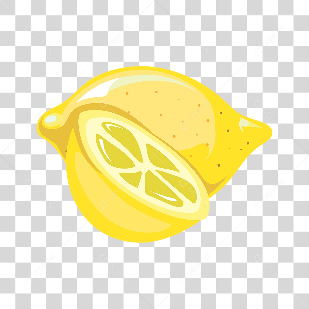 Desenho de Limão amarelo PNG